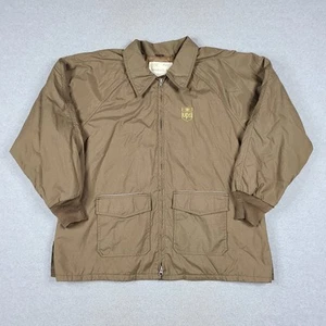 Vintage 90s Brown UPS Uniform Old Logo Package Delivery Driver Jacket Sz 2XL USA - Picture 1 of 15