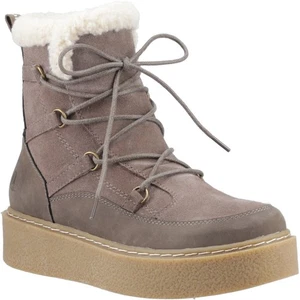 Hush Puppies halbhohe Damen-Winterstiefel Bronte Wildleder taupe - Bild 1 von 10
