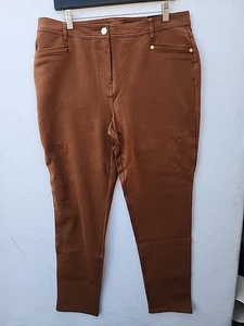 Neu mit Etikett Chicos The So schlankmachende schmale Knöchelhose Brandy braun Größe 2 UVP 89 $ - Bild 1 von 7
