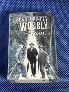 REASSURINGLY WOBBLY SINCE 1889 MAGNETIC SOUVENIRS FRIDGE MAGNET - Picture 1 of 4