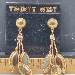 Twenty West Ohrringe Blattgold und Silber - Bild 1 von 3