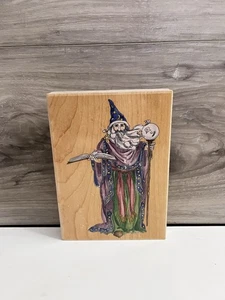 Stamps Happen WIZARD Rubber Stamp #80091 Magical Mystical Man - Picture 1 of 4