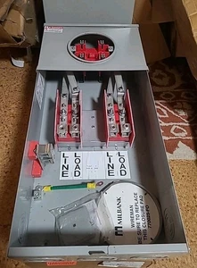 MILBANK 124TB  4 Terminal Ring Type Plate Link Bypass 200AMP 600V SURFACE - Picture 1 of 7