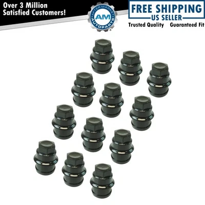 Juego de tapa de tuerca de rueda de plástico negro para camioneta Chevrolet GMC Cadillac nuevo Foto 1 de 4