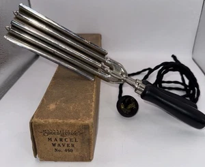 Vintage Super Lectric Marcel Waver #450 Elektrische Haarzange mit Box ungetestet - Bild 1 von 12