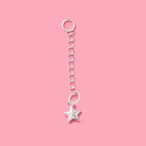 Collar Pulsera Extensor Cadena Plata de Ley Extensión Estrella Extremo A5122 - Imagen 1 de 6