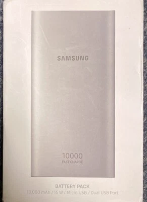 Batería Portátil Samsung 10.000mAh con Cable Micro USB - Plateada... Foto 1 de 2
