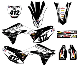 CRF 250 R 13 FLY 2018 kit de gráficos Black Senge compatible con Honda - Imagen 1 de 10