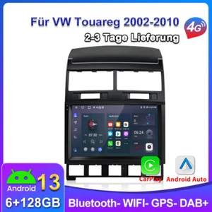 Radio de coche 6+128G Android 13 Carplay para VW Touareg 7L 2002-2010 DAB+ GPS NAVI 4G - Imagen 1 de 15