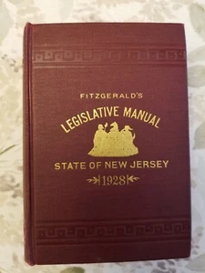 Fitzgerald's Legistrative Manual State Of New Jersey 1928 - Picture 1 of 11