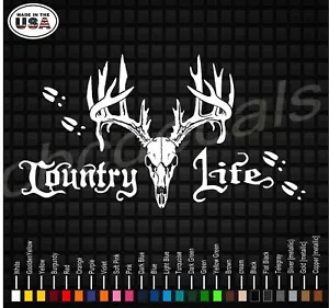 Country LIfe hunting deer decal window pillar sticker back glass trucks diesel - Picture 1 of 2
