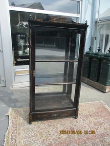 Spät Biedermeier Vitrine um 1845 aus Mainz, geschwärzt - Bild 1 von 13