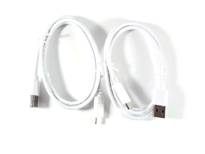 USB C to USB A White Premium Charging Data Cable 2 PACK 3Ft 1M USA SELLER  56k - Image 1 of 4