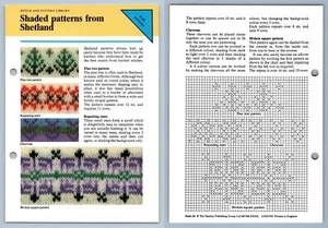 Shaded Patts From Shet.- Stitch Odhams Knitting Collection Instruction Card - Picture 1 of 1