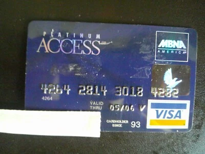 *MBNA AMERICA PLATINUM ACCESS* RARE, EXPIRED CREDIT CARD.  Exp. 05/06. - Image 1 of 2
