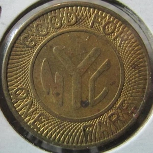 1980 New York City, NY Transit Authority Subway Token  - Picture 1 of 1