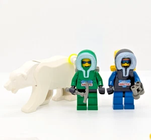 LEGO® Arctic Minifigure Lot & Polar Bear - Outpost - 6520 (arc003 arc008 (brr - Picture 1 of 12