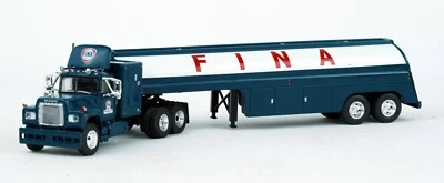 Brekina Mack RS700 & Tanker Trailer #85810 '70s-'80s HO Fina Gasoline 1/87 Scale - Image 1 of 4