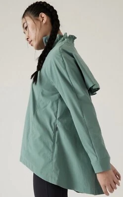 NEW Athleta XS Advantage Poplin Pullover Teal Breathable Zip Pockets Ventilation - Image 1 of 4