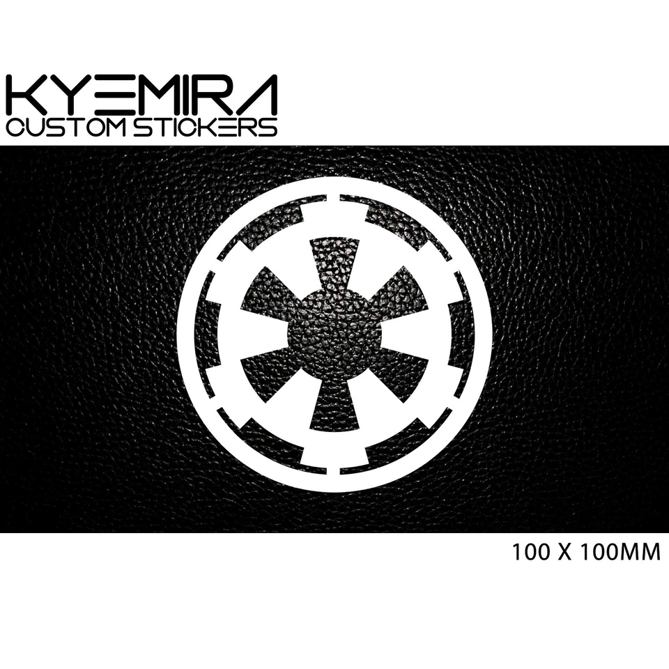 Star Wars Galactic Empire 100mm Vinyl Decal/Sticker Select your own colour KCS - Image 1 of 1