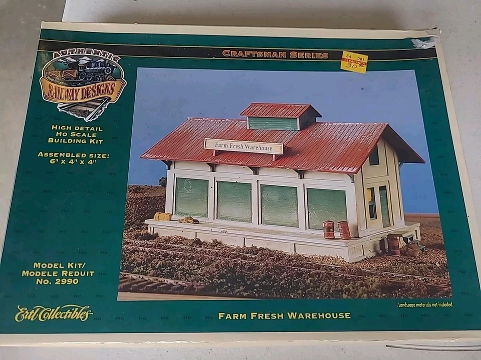 Ertl Railway Designs 2990 Farm Fresh Warehouse Building Kit HO Scale