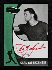 2009 Press Pass Fusion Signatures Green Red Ink /15 Carl Yastrzemski Auto HOF
