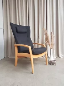 Vtg Mid Century Design Danish Beech Recliner Chair Farstrup Scandi Retro R266 - Picture 1 of 14