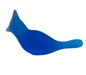 Westmoreland Bluejay Satin Blue Mist Art Glass Figurine Paperweight - Picture 1 of 4
