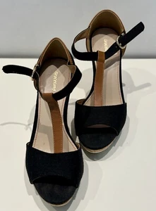 Damen Schuh / Pumps / Sandalette Keilabsatz dunkelblau Gr. 38 Graceland - Bild 1 von 3