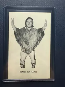 1970s Boyd Pierce Sonny Boy Hayes Wrestling Photo Card 3.5x5.5 Black White - Picture 1 of 1