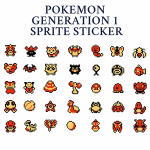 2.5" POKEMON  GEN 1 Sprite Sticker(Waterproof,Scratchproof & HighQuality!) - Picture 1 of 36