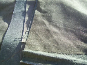 Reststück Stoffrest Microfaser Suedine Samt-samtig - grau fester Rücken 94x148 - Bild 1 von 5