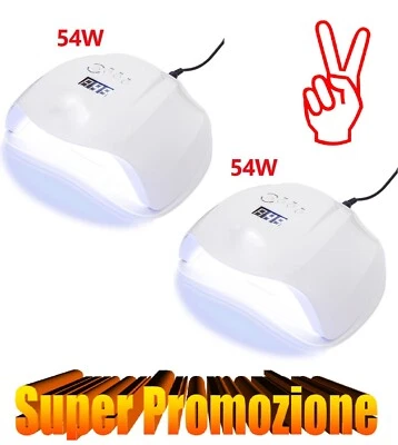 2x LAMPADA FORNETTO LED UV 54W MANICURE TIMER RICOSTRUZIONE UNGHIE NAIL ART