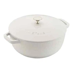 Staub Cast Iron - Specialty Shaped Cocottes 3.75 qt Essential French Oven, white - Picture 1 of 3