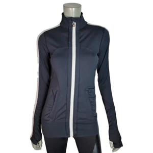 Lululemon Jacket Size 4 Turtle Neck Full Zip Pockets Long Sleeve Stretch Black - Picture 1 of 7