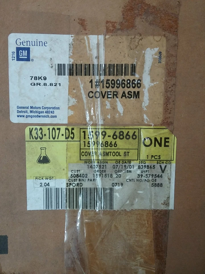 Cubierta de estiba de herramientas genuina GM NUEVA 88-97 Chevy GMC C o K 1500 2500 3500 azul Foto 1 de 4