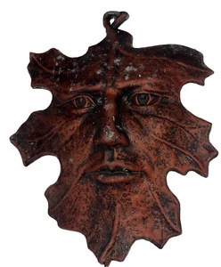 Vintage 1996 Carson Spirit of the Forest Eichenblatt Männergesicht Wandkunst 7,5 x 7 Zoll - Bild 1 von 4