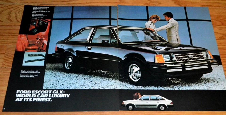 1983 Ford Escort GLX revendedor original anúncio impressão anúncio-83 - Imagem 1 de 1