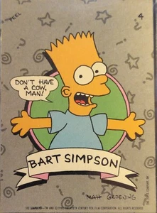 The Simpsons - Bart Simpson - "Don't Have A Cow, Man!" - Vintage 1990 Topps - Picture 1 of 2