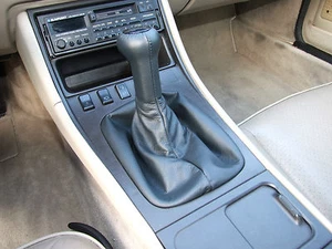 Porsche 944 85.5-91 Black Leather Shifter Cover, Genuine Leather - Picture 1 of 3
