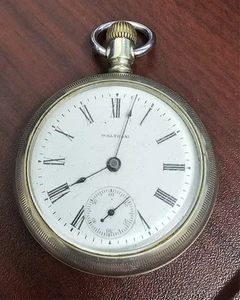 1902 Waltham Pocket Watch Grade Sterling Serial # 11903213 18s 7j Not Working - Picture 1 of 5