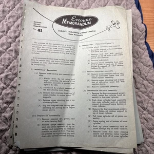 Ercoupe Bugfahrwerk Montage Umbau Memorandum 41. Servicehandbuch. Vintage - Bild 1 von 6