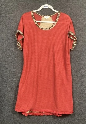 Umgee Sheath Dress Animal Leopard Print Back Womens Size L Multicolor - Imagem 1 de 4