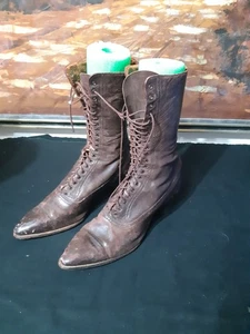 Vintage Victorian Era Damen Schnürschuhe mit Absatz - Bild 1 von 8