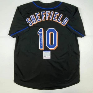Autographed/Signed Gary Sheffield New York Black Baseball Jersey PSA/DNA COA - Picture 1 of 4