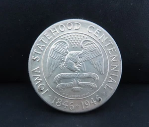1946 Iowa Statehood Commemorative Silver Half Dollar  - Picture 1 of 2