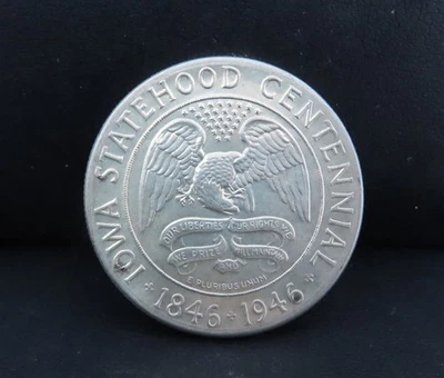 1946 Iowa Statehood Commemorative Silver Half Dollar  - Image 1 of 2