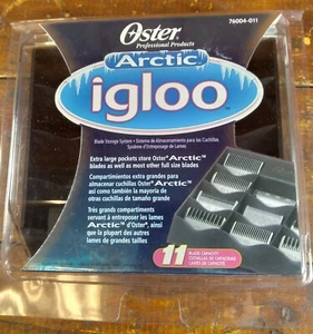 11 Hair Clipper Blade Storage System Oster Arctic Igloo Carrying Case - Picture 1 of 6