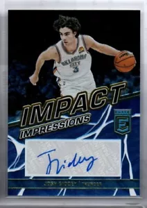 Josh Giddey 2022-23 Panini Elite Impact Impressions Blue Autograph Auto /25 - Foto 1 di 1