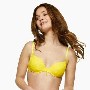 Haut de maillot de bain 95C (80C eu) Coque CHERRY BEACH Long Beach Citron - Picture 1 of 5